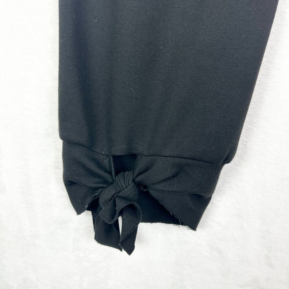 Planet By Lauren G Scuba Tied Up Pants Size 2 10/12 L Black Pull On Ponte Knit - Picture 4 of 8
